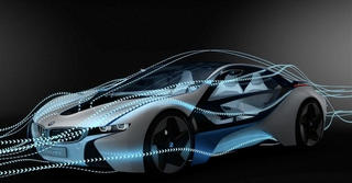 Illustration for article titled BMW's Tron-Like Turbodiesel Concept Rendered For Your Pleasure